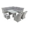 Suns Lounge Dining Set Richmond + 2 Dining Tuinstoelen - Pearl -Madison Verkoopwinkel 1000053093