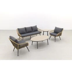 Garden Impressions Margriet Stoel-bank Loungeset - Natural/Grey -Madison Verkoopwinkel 1000053102 0101