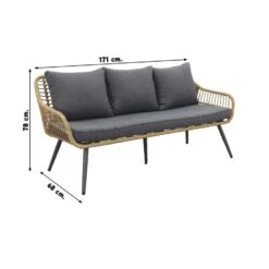 Garden Impressions Margriet Stoel-bank Loungeset - Natural/Grey -Madison Verkoopwinkel 1000053102 0102