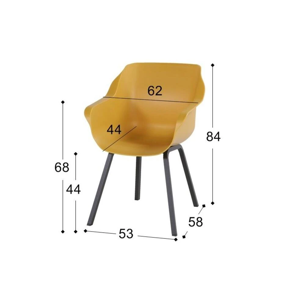 Hartman Sophie Element Yellow/Rome Brown 240 Cm. Tuinset - 7-delig 5 Hartman Sophie Element Yellow/Rome Brown 240 Cm. Tuinset - 7-delig - Afbeelding 3