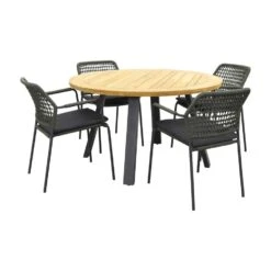 Taste Barista Groen/Ambassador 130 Cm. Rond Tuinset - 5 Delig -Madison Verkoopwinkel 1000053142 0101