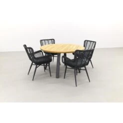 VDG Jasmine Black/Ambassador 130 Cm. Rond Tuinset - 5 Delig -Madison Verkoopwinkel 1000053159 0102