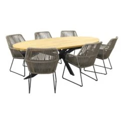4 Seasons Ramblas/Taste Prado Ellips 240x115 Cm. Tuinset - 7-delig