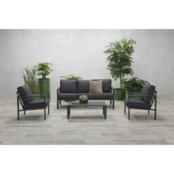 Garden Impressions Durban Loungeset 4-delig - Zwart -Madison Verkoopwinkel 1000054012 0102