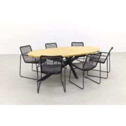 Taste Elba/Prado Ellips 240x115 Cm. Stapelbare Tuinset - 7 Delig -Madison Verkoopwinkel 1000054203 0101