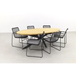 Taste Elba/Prado Ellips 240x115 Cm. Stapelbare Tuinset - 7 Delig -Madison Verkoopwinkel 1000054203 0102