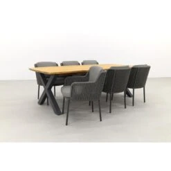 4 Seasons Bernini / Sefa Tuintafel - Teak - Tuinset 7-delig -Madison Verkoopwinkel 1000054237 0103
