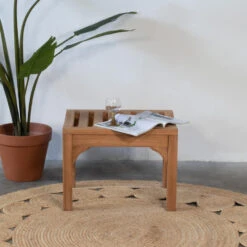 Giga Meubel Tuinbankje Teakhout - Naturel - 60cm - Bankje Madison -Madison Verkoopwinkel 1000054652 0101