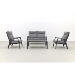 VDG Azoren Stoel-bank Loungeset 4-delig Verstelbaar - Antraciet -Madison Verkoopwinkel 1000054735 0103