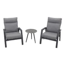 VDG Azoren/Brasilia Verstelbare Loungestoelen - Koffietafel - 3-delig