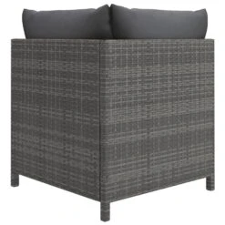 VidaXL 5-delige Loungeset Met Kussens Poly Rattan Grijs -Madison Verkoopwinkel 1000056390 0105