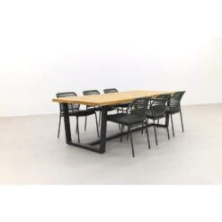 Barista - Groen/Murano Teak - 240x100 Cm. - Tuinset 7-delig -Madison Verkoopwinkel 1000058506 0102