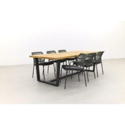 Barista - Groen/Murano Teak - 240x100 Cm. - Tuinset 7-delig -Madison Verkoopwinkel 1000058506 0103