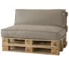 2L Home & Garden Palletkussenset Metro Lounge Beige - 2 Delige Set -Madison Verkoopwinkel 1000058821
