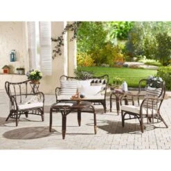 Beliani Zitgroep BRINDISI - Bruin Rotan -Madison Verkoopwinkel 1000064604 0103