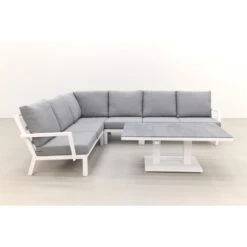Rockford Aluminium Loungeset Wit 5-delig - Verstelbare Tafel -Madison Verkoopwinkel 1000073154 0103