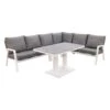 VDG Azoren Lounge Diningset Rechts - White (tafelhoogte Verstelbaar) -Madison Verkoopwinkel 1000073161