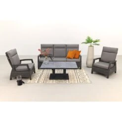 VDG Darwin/Rockford Stoel-bank Loungeset Verstelbaar - Antraciet -Madison Verkoopwinkel 1000073180 0102