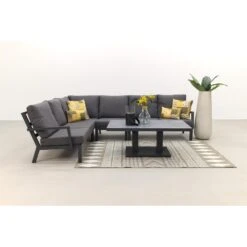 Rockford Aluminium Loungeset Antraciet 5-delig - Verstelbare Tafel -Madison Verkoopwinkel 1000073181 0101