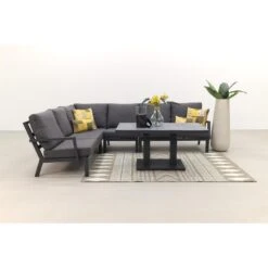 Rockford Aluminium Loungeset Antraciet 5-delig - Verstelbare Tafel -Madison Verkoopwinkel 1000073181 0102
