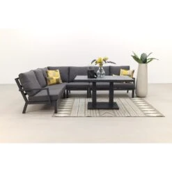 Rockford Aluminium Loungeset Antraciet 5-delig - Verstelbare Tafel -Madison Verkoopwinkel 1000073181 0103