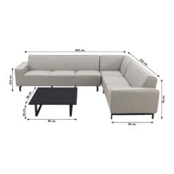 VDG Boavista/Cuba Sunbrella Loungeset - Nature Grey - 4-delig - Rechts -Madison Verkoopwinkel 1000073183 0102