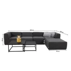 Liberty/Royalty Sunbrella Loungeset Met Hocker - Sooty - 7-delig -Madison Verkoopwinkel 1000073577 0102
