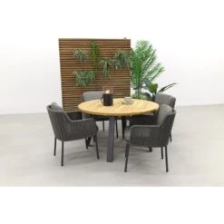 4 Seasons Bernini/Ambassador 130 Cm. Rond Tuinset - 5 Delig -Madison Verkoopwinkel 1000074453 0103