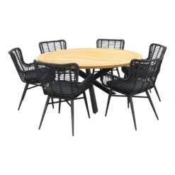 Taste Jasmine Black/Prado 160 Cm. - Ronde Tuinset -Madison Verkoopwinkel 1000076440 0101