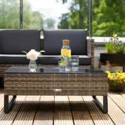 Tectake - Wicker Loungeset - Ostuni Natuurkleur -Madison Verkoopwinkel 1000077855 0102