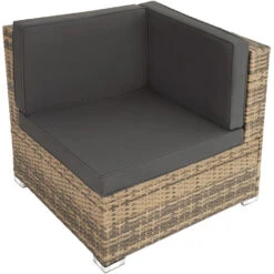 Tectake - Loungeset Venetië - Wicker - Naturel -Madison Verkoopwinkel 1000077856 0103