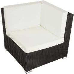 Tectake - Loungeset Venetië - Wicker - Zwart -Madison Verkoopwinkel 1000077864 0103