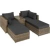 Tectake - Loungeset San Domino - Wicker - Naturel -Madison Verkoopwinkel 1000077869