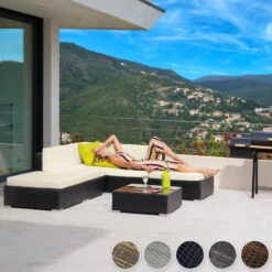 Tectake - Loungeset Parijs - Bruin -Madison Verkoopwinkel 1000077872 0101