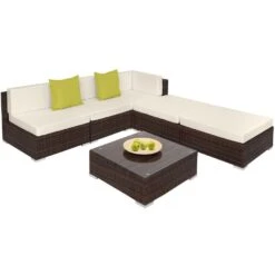 Tectake - Loungeset Parijs - Bruin -Madison Verkoopwinkel 1000077872 0102