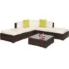 Tectake - Loungeset Parijs - Bruin -Madison Verkoopwinkel 1000077872