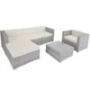 Tectake - Loungeset Milaan - Wicker - Lichtgrijs -Madison Verkoopwinkel 1000077877