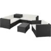 Tectake - Loungeset Pisa Met Opbergbox Kussens - Wicker - Zwart -Madison Verkoopwinkel 1000077882