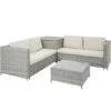 Tectake - Wicker Zitgroep Loungeset Siena - Lichtgrijs -Madison Verkoopwinkel 1000077891