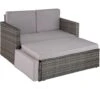 Tectake - Loungesofa Corfu-wicker Tuinset- Grijs -Madison Verkoopwinkel 1000077892