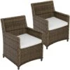 Tectake - Set Van 2 Luxe Wicker Tuinstoelen - Saint Tropez -Madison Verkoopwinkel 1000077951