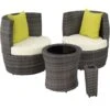 Tectake - Wicker Zitgroep Nice - Grijs -Madison Verkoopwinkel 1000077994