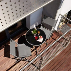 Tectake - Tuinset Düsseldorf - Balkonset - Zwart -Madison Verkoopwinkel 1000078069 0102