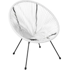 Tectake - Balkonset - Tuinset -2 Stoelen Santana Incl Tafel - Wit -Madison Verkoopwinkel 1000078073 0102