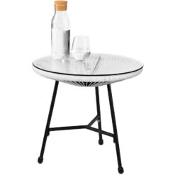 Tectake - Balkonset - Tuinset -2 Stoelen Santana Incl Tafel - Wit -Madison Verkoopwinkel 1000078073 0103