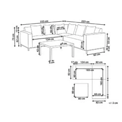 Beliani Loungeset BELIZE - Beige Polyester -Madison Verkoopwinkel 1000079566 0102