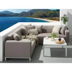 Beliani Loungeset BELIZE - Beige Polyester -Madison Verkoopwinkel 1000079566 0103