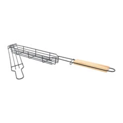 Krumble Grillmand Langwerpig BBQ RVS En Hout - Zwart - Set Van 2 -Madison Verkoopwinkel 1000081344 0103