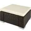 Tectake - Wicker Zitkruk Bruin Mix - 53 X 53 X 26 Cm -Madison Verkoopwinkel 1000083109