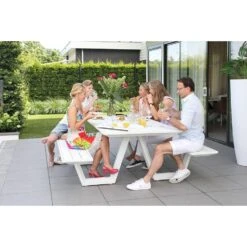 Fonteyn - Picknickbank Dax - Mat Wit -Madison Verkoopwinkel 1000083594 0102